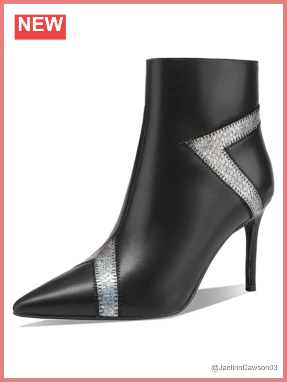 Women's Pointed Toe Stiletto Ankle Boots Leather High Heel Bootie